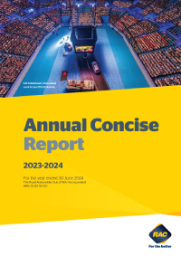 Front cover of 2024 RAC Annual Concise Report