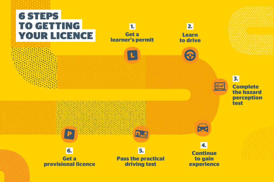 6 steps to getting your licence Infographic