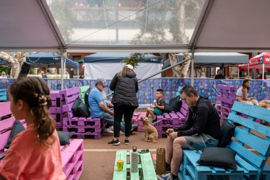 People sitting in alfresco dining