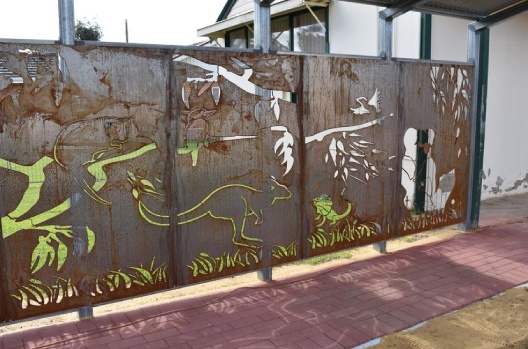 Australian themed fence