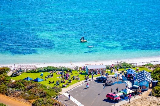 Birds eye view of foreshore hub