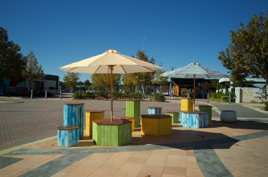 Outdoor seating and tables