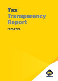 Front cover of RAC Tax Transparency Report 2024