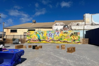 Colourful painted cargo in Geraldton