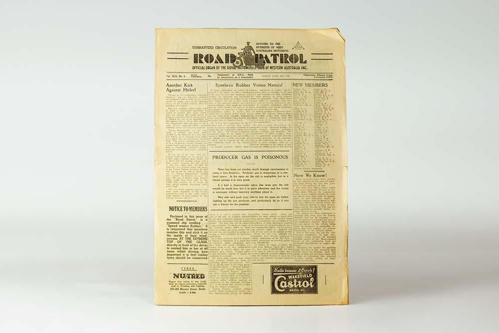 Front page of the Road Patrol newspaper, dated June 10, 1943