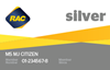 Silver membership card