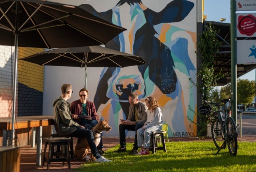 People sitting in outdoor area