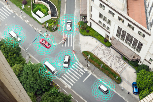 Autonomous cars on the road