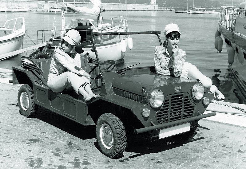 Mini Moke - An off-road passenger car, the Moke was fun, cheap to run and easy to manoeuvre. The ultimate sun-loving run-around.
