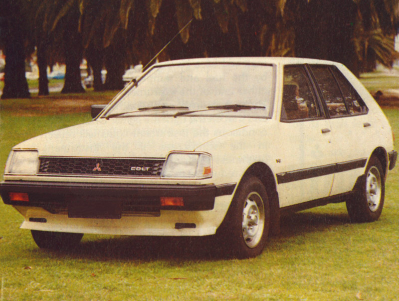 Mitsubishi Colt  - One of the Colt’s distinguishing features was its “Super Shift” transmission, which added high and low range gearing, effectively turning the four-speed manual into an eight-speed. 