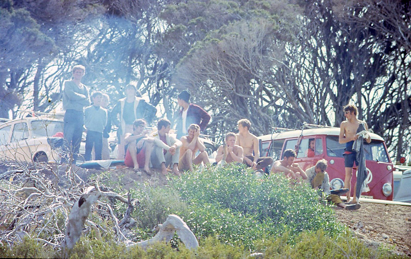 Camping out at Injidup car park, 1970s. Image: Ric Chan