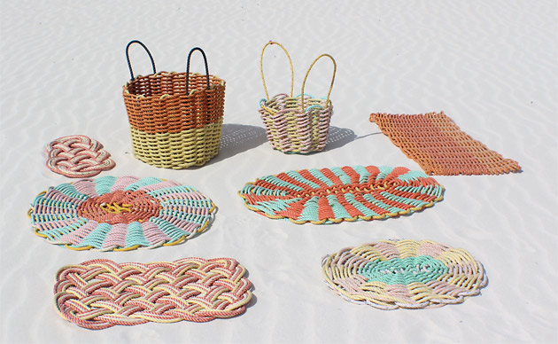 Woven baskets made at Cervantes Men's Shed