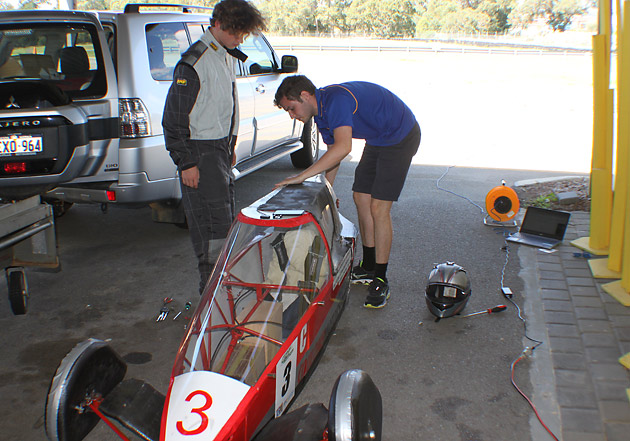 James and Peter Hill in their workshop