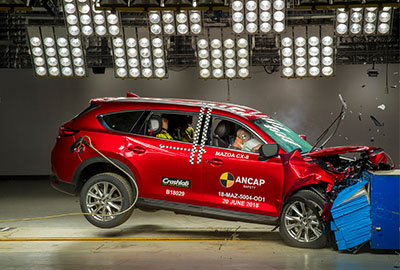 ANCAP crash testing a Mazda SUV 