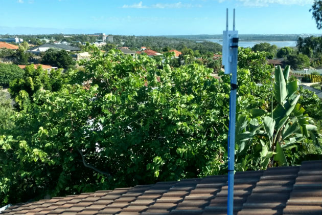 A residential LoRa gateway on a rooftop in Perth