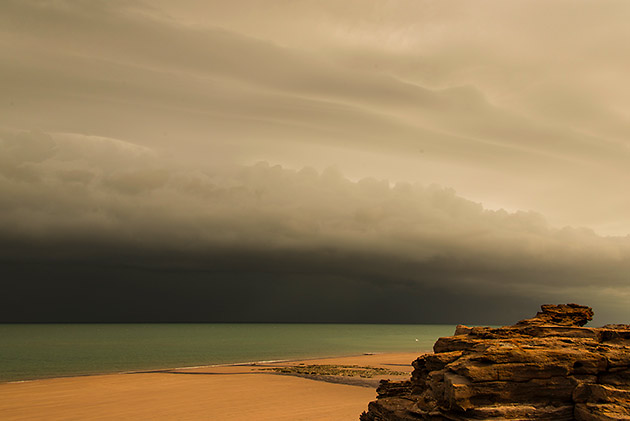 Watching a storm roll in from the Entrance Point, Broome.