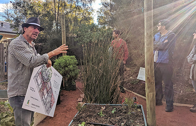 Chris Ferreira at his home the Forever Project