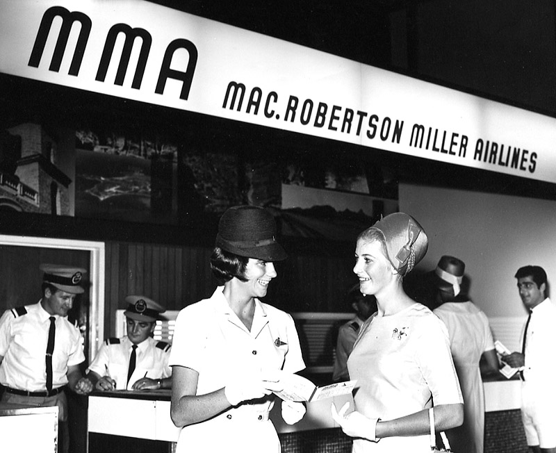 Check in for MacRobertson Miller Airlines 1955