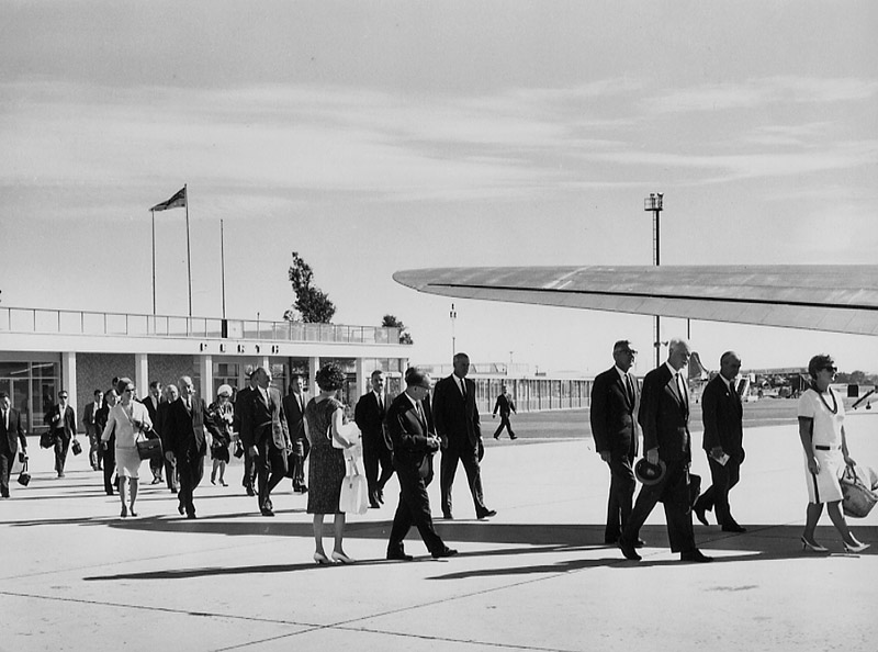 Passengers boarding mid 1950s