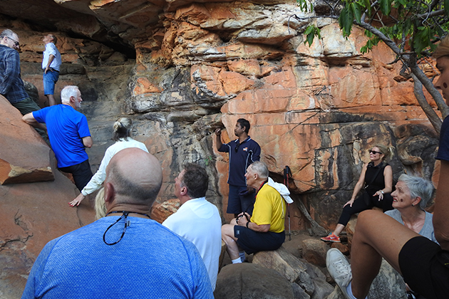 Image of Neil Maru giving a tour