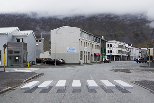 3D crosswalk in Isafjordur Iceland