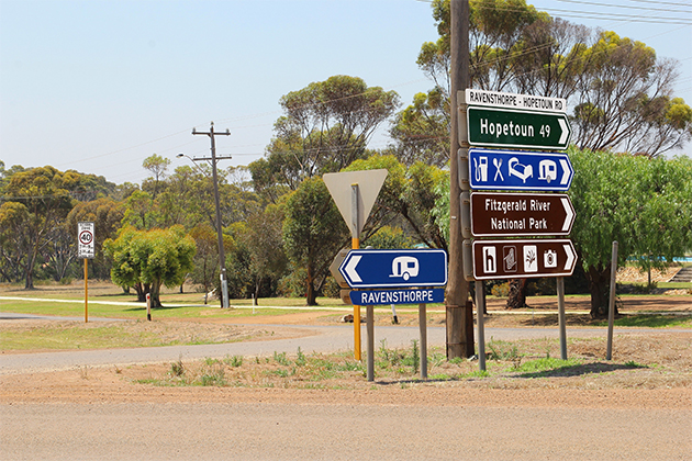 Image of road signs in WA