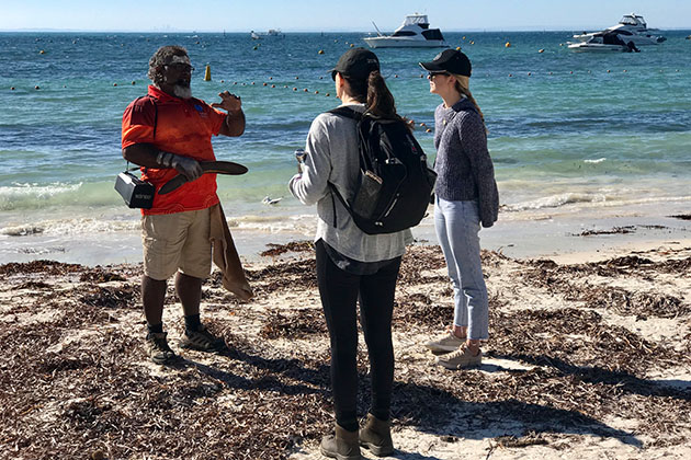 Walter giving a tour on Rottnest