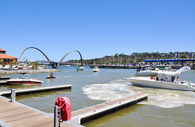 Boats at Elizabeth Quay