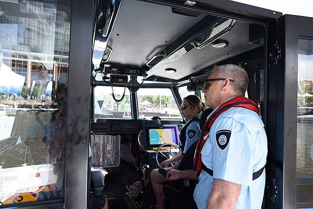 Marine Safety officers on patrol in Perth waters