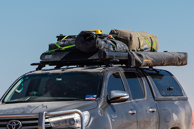 Image of a car with roof racks