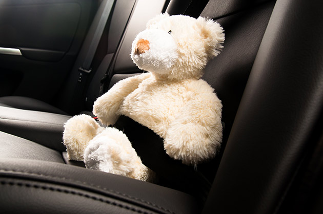 Child's toy on car seat