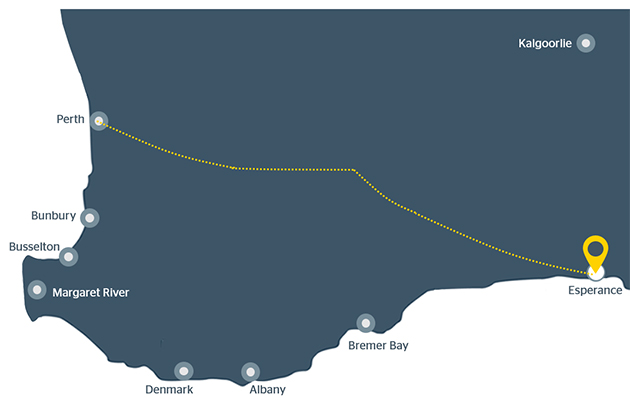 Map of Esperance