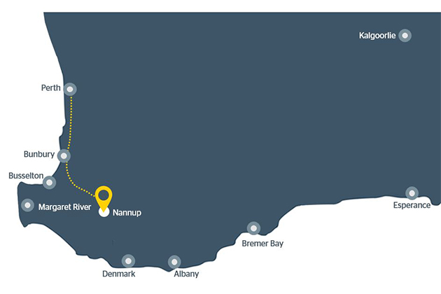 Image of map of Nannup