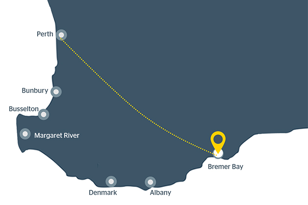 Image of map of Bremer Bay