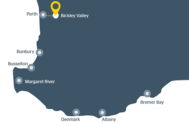 Map of Bickley Valley