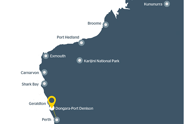 Map of Dongara