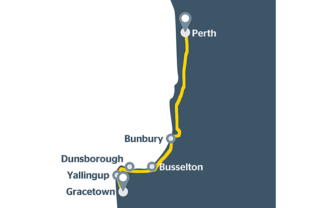 Map of Gracetown road trip