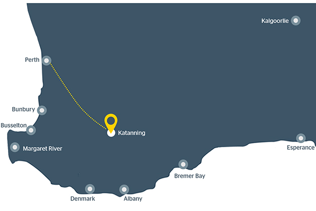 Image of map of Katanning