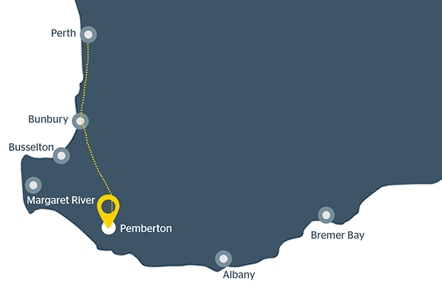 Image of a map of Pemberton