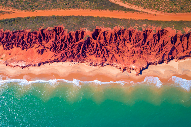 Image of Roebuck Bay from above