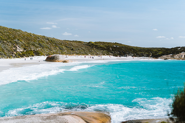 People swimming at beach