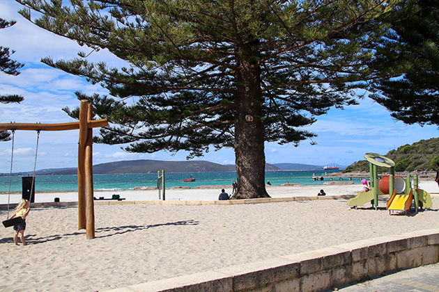 Playground on foreshore of beach