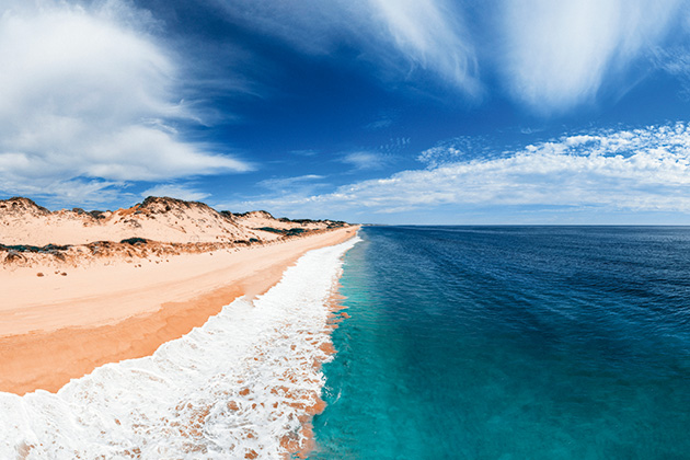 Long stretch of coastline