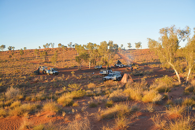 Group of cars at a campground