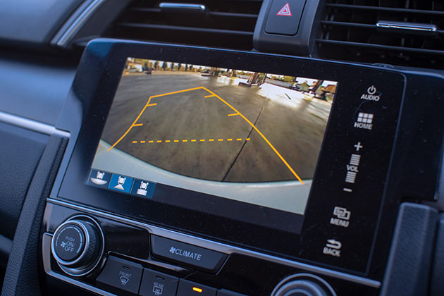 Reversing camera in a car