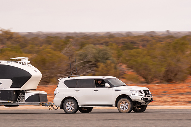 Image of a caravan on the road