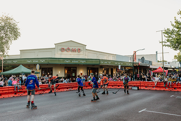 Image of people playing hockey