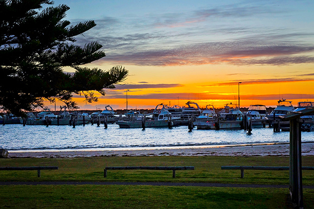 Marina at sunset