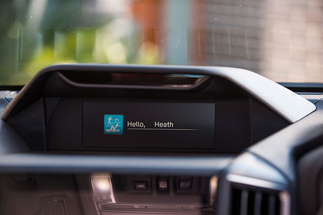 A car's interior digital monitor