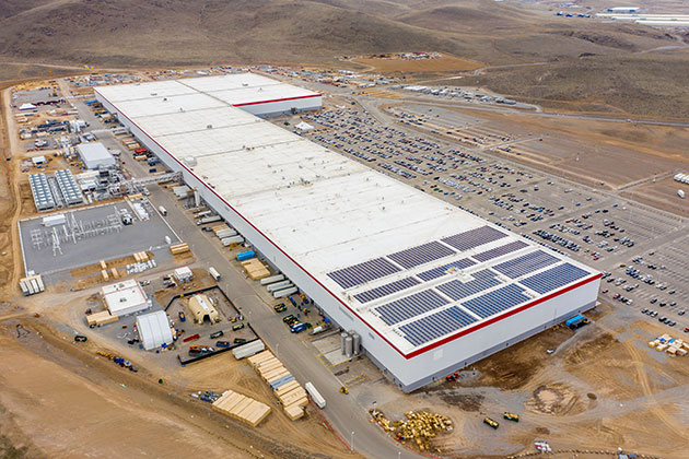 Giant factory in the desert